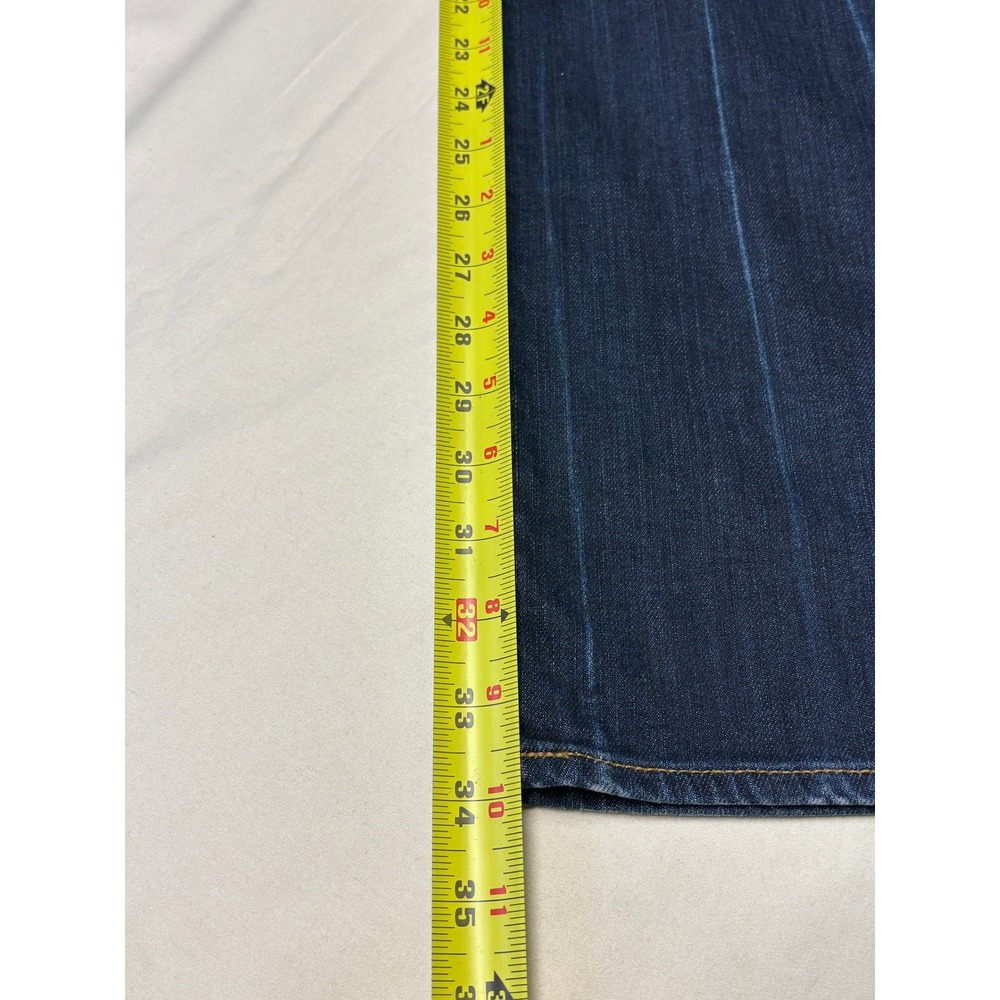 7 For All Mankind Slimmy Luxe Performance Mens Dark Wash Slim Fit Jeans  30X34 - Picture 12 of 14